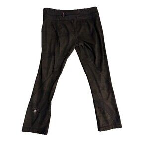 Lululemon Inspire Crop II Leggings Sz 6 Black Camo Running Yoga Pant